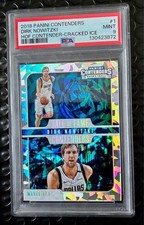 2018-19 Panini Contenders DIRK NOWITZKI Hall of Fame CRACKED ICE /25 PSA 9