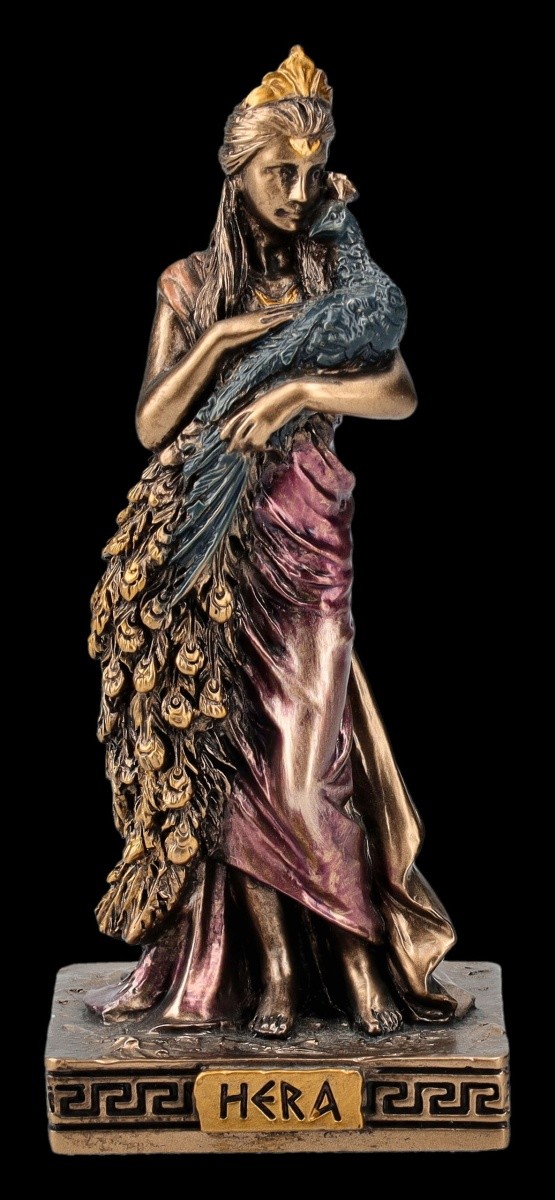 Veronese Hand-Painted Hera Goddess Statue Greek Mythology Figurine, 9 cm