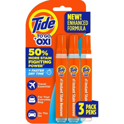 TIDE CLOTHES STAIN REMOVER PEN Instant To Go Spot Cleaner Fast Drying 3 PCS
