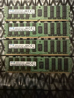 4x 32GB DDR4 PC4- 2133P ECC REGISTERED LRDIMM RAM M386A4G40DM0 HP Samsung Getest