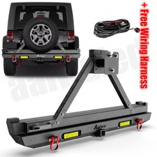 Off-road For 1984-2001 Jeep Cherokee Xj Rear Bumper Led Lights Tire Carrier Wire