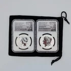 2024-S Morgan Peace Silver Dollar 2pc Set NGC PF70 Reverse Proof San Francisco