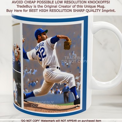 Sandy Koufax, 11 oz Mug, MLB Baseball Memorabilia, LA Dodgers Sports Cup
