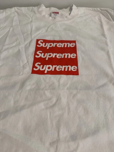 Chemise Asspizza Supreme Triple Boîte Logo Taille L 2021 Rare Blanc