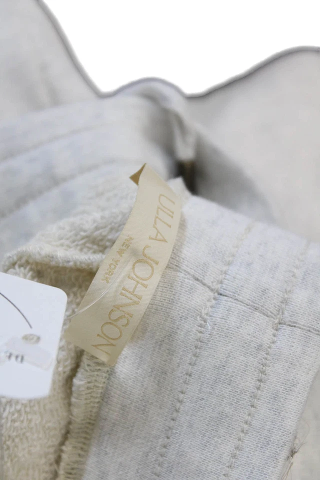 Calça de moletom Ulla Johnson feminina bege cordão tamanho M - Imagem 4 de 4