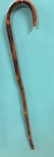 Solid Hardwood Walking Cane 36.5  Full Curve In Handle Includes Cane Tip