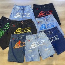 BBC Denim Shorts IceCream Run Dog Classic Jeans Mens Breathable Shorts