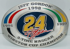 Jeff Gordon Fine Pewter Belt Buckle 1998 NASCAR 3x Winston Cup Champion 6424