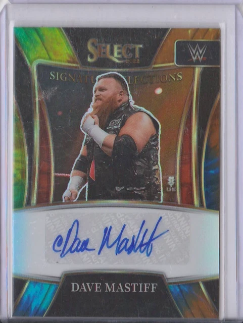 2022 Panini Select WWE Dave Mastiff Tie Dye Auto #10/25 SN-DMS