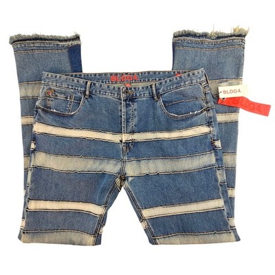 BLDG4. Levels Jean Stack Fit Size 42x38 Multi-Wash Denim Raw Hem NWT $160 L665
