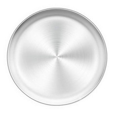 TeamFar Pizza Pan, 12 inch Pan Stainless Steel 12 Inch, Silver
