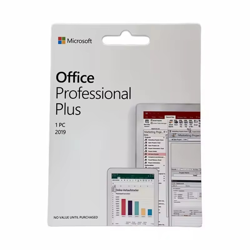 Microsoft Office Pro Plus 2019 1 PC Retail Lifetime product card Lifetime 1 user