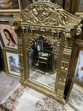 Beautiful Carved Wooden Indian Style Elephant Mirror Very Large Read Description