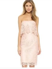 Black Halo Eve Lace Pale Pink Off Shoulder Cocktail Dress Size 2 Never worn