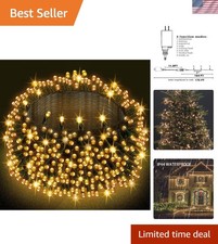 Warm White Christmas String Lights, 164ft 2000 LED Waterproof Green Wire Fair...