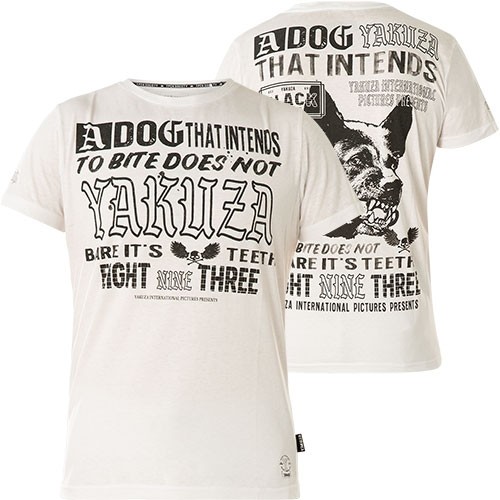 Футболка YAKUZA Dog Burnout TSB-16014 Белые футболки Weiß