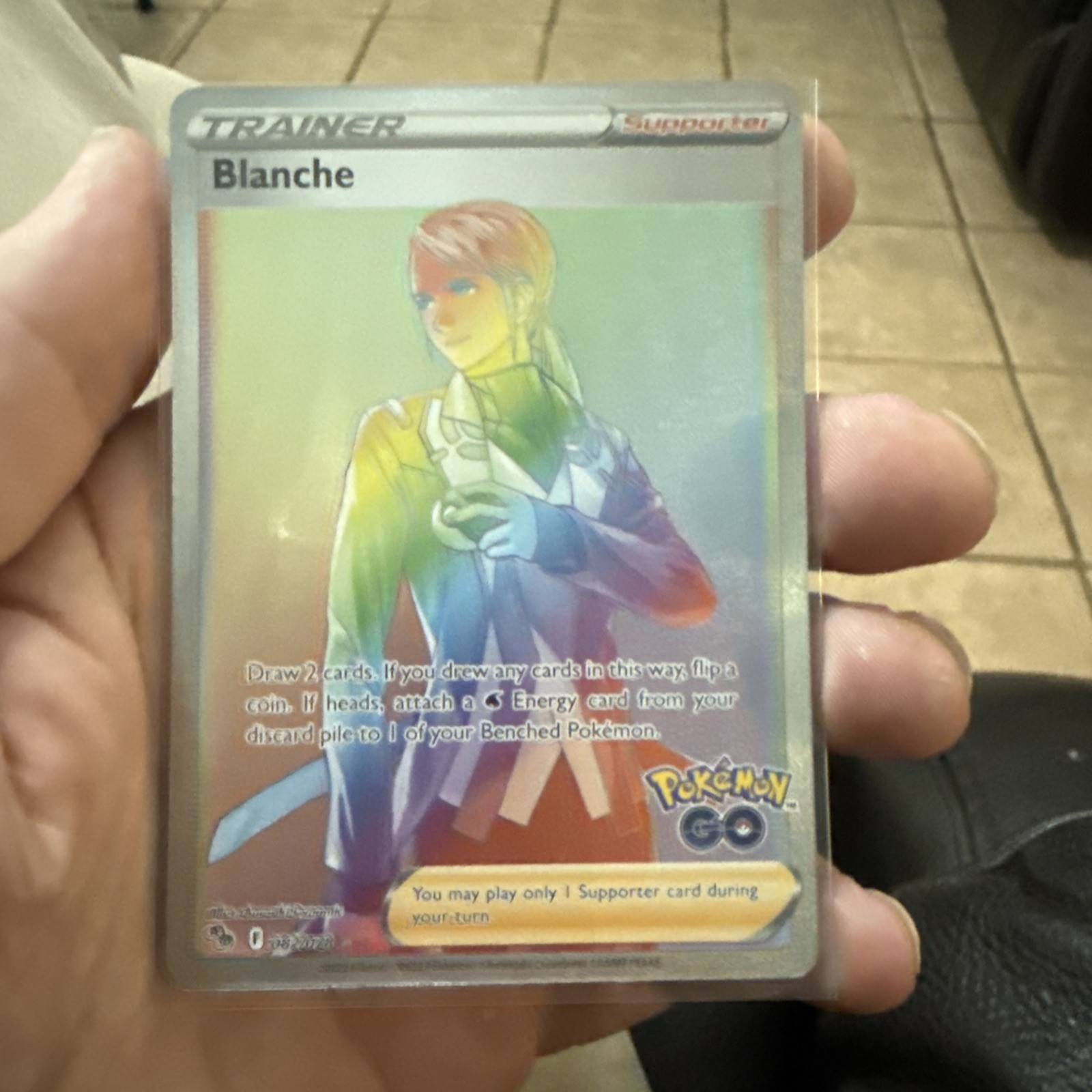 Pokémon Blanche Secret Rare Full Art Trainer 082/078 Pokémon GO Near Mint