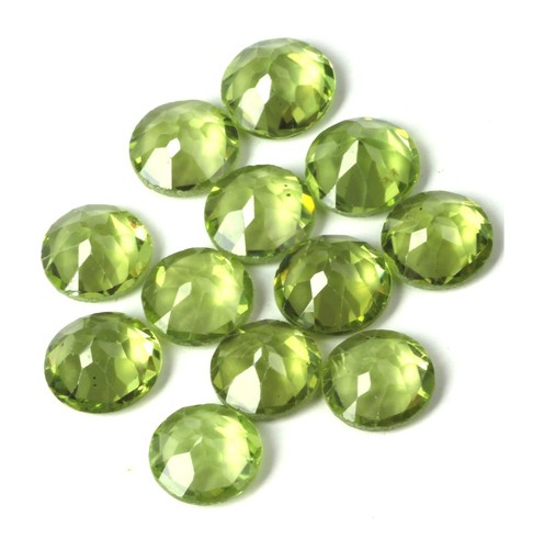 Piedra preciosa suelta AAA facetada corte redondo peridoto natural para hacer todo tipo de joyas - Imagen 4 de 24