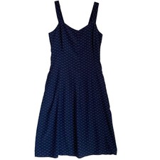 Uniqlo Ines De La Fressange Mini Sundress S Navy Polka Dot Beach Cottagecore