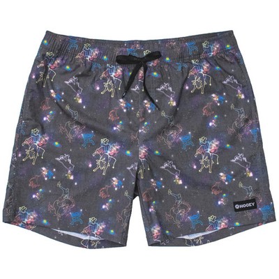 HOOEY The Big Wake Hooey Shorts Black with Space Cowboy Pattern V
