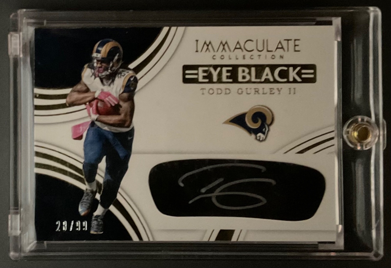 2016 Panini Immaculate Todd Gurley II # TG Eye Black 28/99 Auto