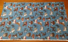 Cranston Village VIP Cotton Quilting Sewing Fabric 2 Yards Blue Multi Dog Breeds