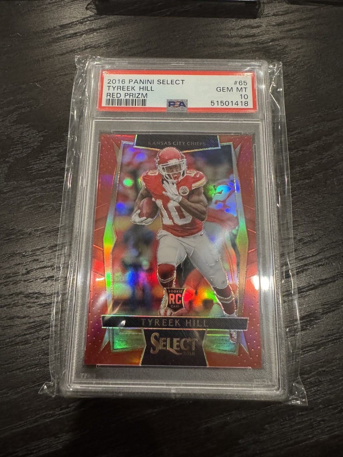 2016 Panini Select #65 TYREEK HILL Red Prizm #/99 Rookie RC PSA 10 GEM