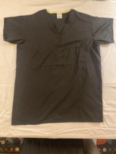 Standard Textiles Unisex Scrub Set Black Drawstring Small Top and Bottom - New