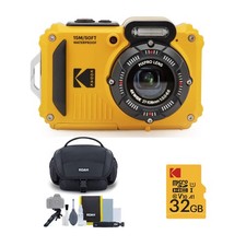 Kodak PIXPRO WPZ2 Rugged Waterproof 16MP Yellow with Case and 32GB MicroSD