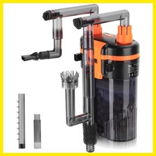 External Hang-On-Back Canister Aquarium Filter,Quiet Fish Tank Filter with 3-...