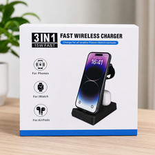 3-In-1 Wireless Charging Station, 15W