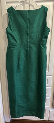 Smaragdgrünes 2-teiliges Bolero Sakko & Kleid Dupioni Seide Gr. L (siehe Maße) - Bild 4 von 10