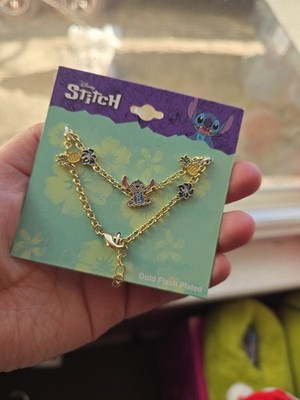 Disney Stitch Gold Flash Plated Braclet NWT