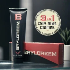 Brylcreem 3-in-1 Original High Shine Men's Hair Cream for Styling 5.5 Ounce