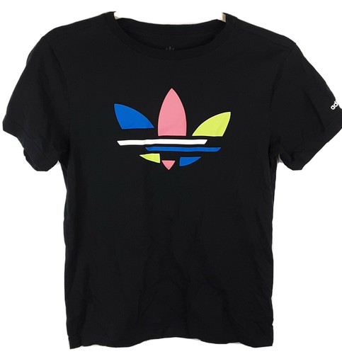 Adidas Youth Size 11/12 Athletic T Shirt Short Sleeve Big colorful logo