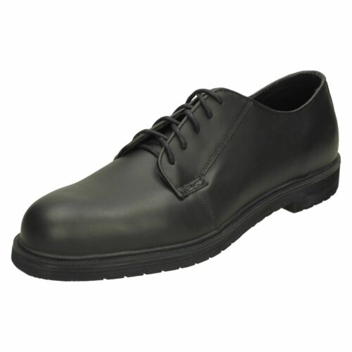 Mens Magnum Black Leather Lace Up safety shoes MAGNUM DUTY  - Picture 1 of 10