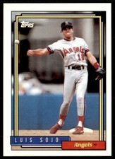 1992 Topps Luis Sojo California Angels #206
