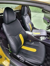 For Honda Del Sol 1993-97 Iggee Custom Made Fit 2 Front Seat Covers Blackyellow For Honda Del Sol 1993-97 Iggee Custom Made Fit 2 Front Seat Covers Blackyellow