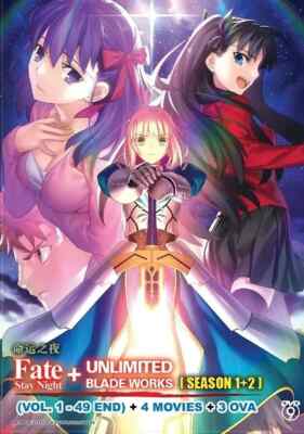 Fate Stay Night Complete Collection UBW + Heaven's Feel Anime DVD [English Dub]