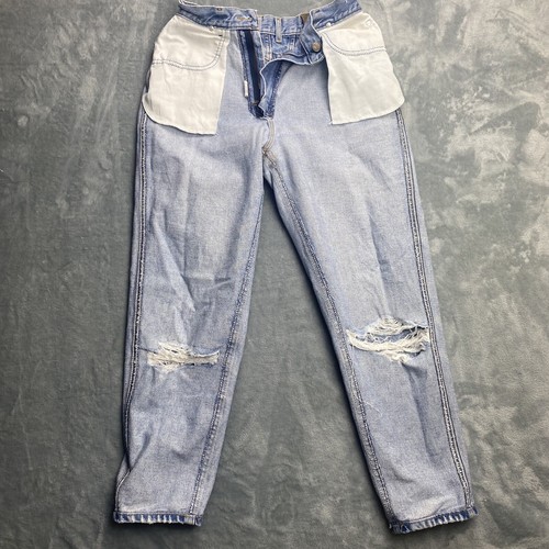 Vintage Lee Jeans Size 11 Pet Faded Whiskered Straight Leg Blue Pants Made USA - Picture 12 of 12