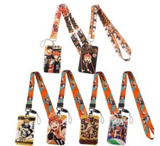 mix 10pcs Japanese anime Neck Strap Lanyard student Card Badge Holder