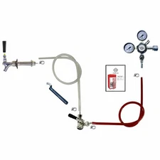 1 Faucet Draft Kegerator Conversion Kit w/ Standard Co2 Regulator + Sanke