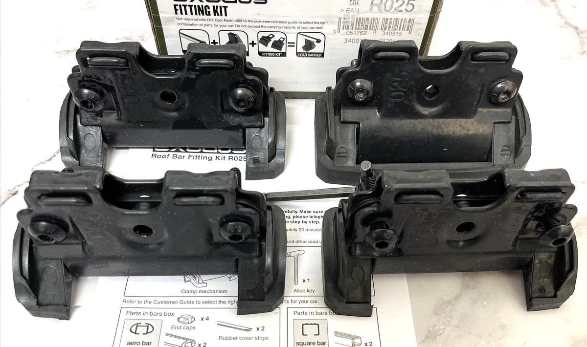 Exodus Roof Bar Fitting Kit R025 For use with Exodus FP3 Footpack