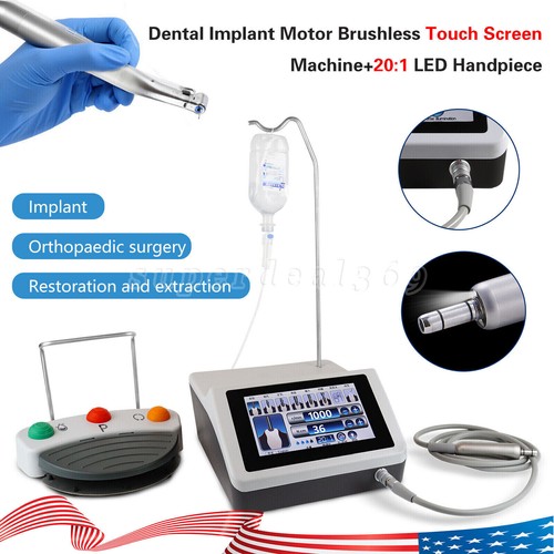Dental Implant Surgical Brushless Motor Touch Screen W/ LED 20:1 Contra Angle US - Picture 4 of 24