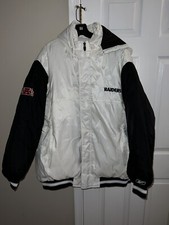 Vintage Reebok Oakland Raiders Heavy Bomber Jacket Size 2XL. 1990s XXL