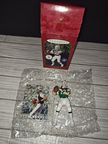 1997 Hallmark Keepsake Ornament NFL Football New York Jets Joe Namath with Card - Picture 6 of 8