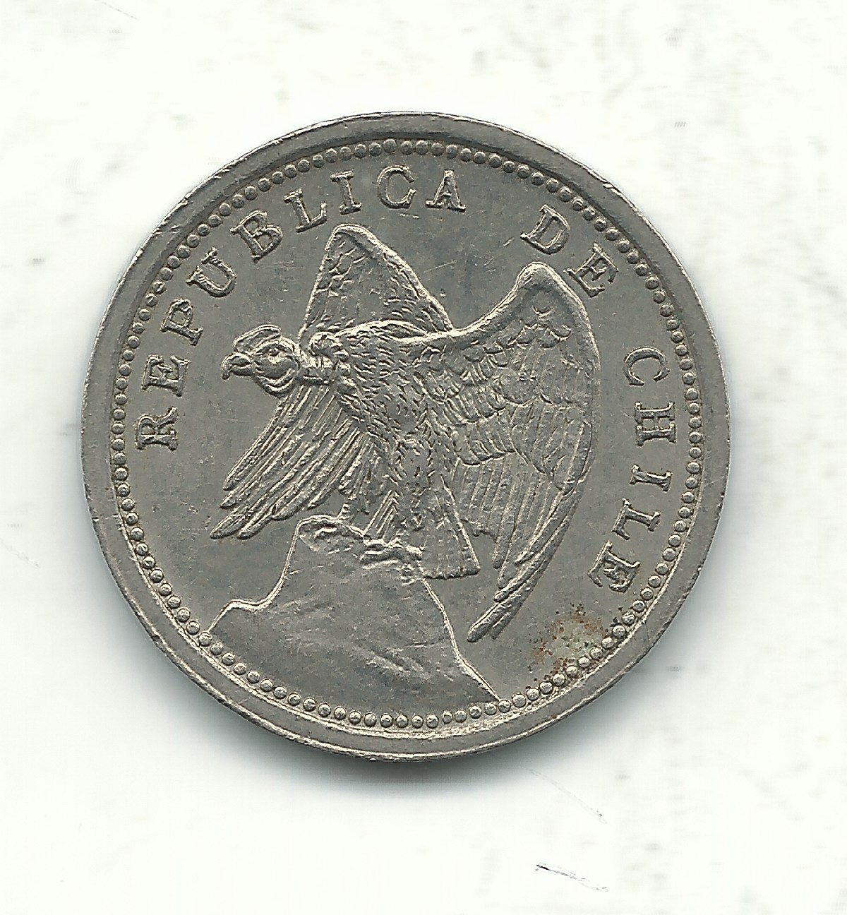 A HIGH GRADE AU/UNC 1938 S CHILE 10 CENTAVOS COIN-DEFIANT CONDOR ON ...
