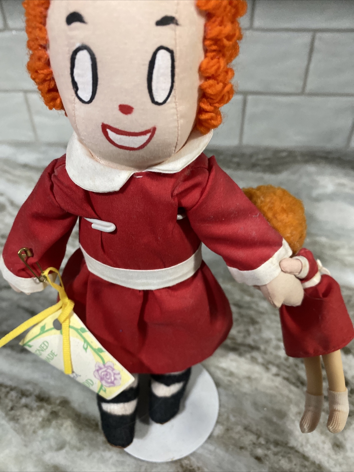 Vintage ELEANOR TODD Ragdolls Orphan Annie and Baby Signed On Stand eBay
