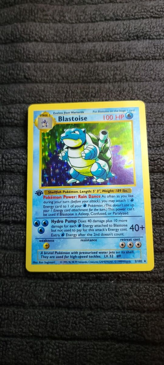 英語版初期 Blastoise 1st Edition Shadowless Pokemon - Blastoise - Base Set - 1st Edition Shadowless Rare
