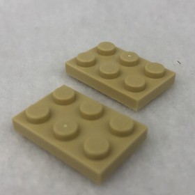 LEGO 3021 Tan Plate 2 x 3 (x2)